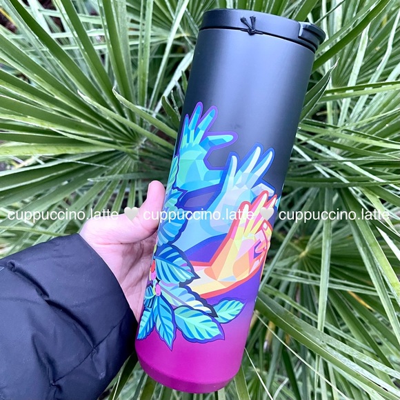 👌LAST FEW💜Starbucks 2021 ASL Holiday Ombre Gradient SS Hands Bottle Tumbler - Picture 1 of 8